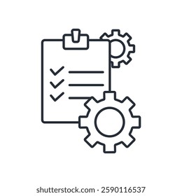 procedures icons isolated on White Background. Flat style design
