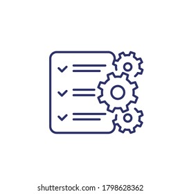 Procedures Line Icon Checklist Stock Vector (Royalty Free) 1798628362 ...