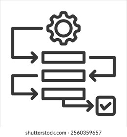 Procedures Outline Icon Vector Illustration