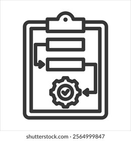 Procedures Outline Icon Vector Illustration
