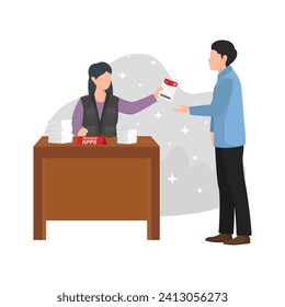 procedimientos de votación en el colegio electoral. Ilustración electoral de Indonesia