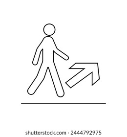 Proceed forward icon isolated on white background. Public information symbol modern, simple, vector, icon for website design, mobile app, ui. Vector Illustration