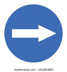 Proceed Straight Only Road Sign