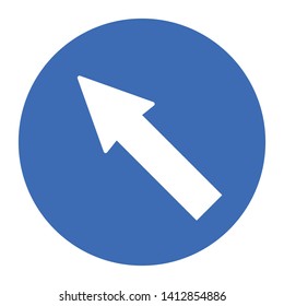 Proceed Straight Only Road Sign