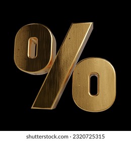 procent gold 3d render vector