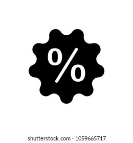 procent sticker icon, vector illustration