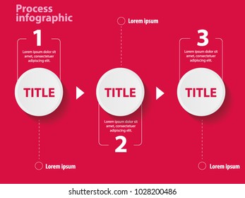 Process 3 steps vector infographic elements.step by step.icons