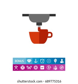 Process of 3d printing cup icon