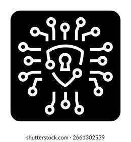 Prozessautomatisierung schwarzes flaches Symbol.Minimales sauberes Symbol für Apps und Websites. Moderne einfache Symbole für UI UX und Branding