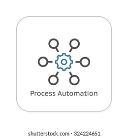 Process Automation Icon. Business Concept. Flat Design.Isolated Illustration.