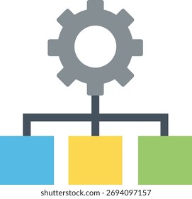 Diagrama da organização de fluxo de trabalho e automação de processos para gerenciamento eficiente de dados
