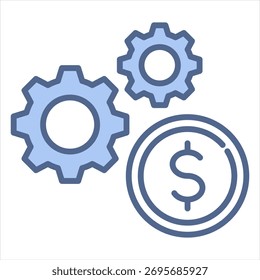 Blaue Symbol-Vektorgrafik verarbeiten