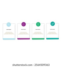 Process business infographic thin line with square template design with icons and 3 options or steps.