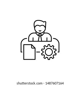 Process, business, man icon. Element of business company icon