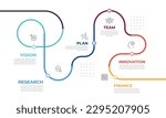 Process of business step, Roadmap timeline infographic with 6 process structure. Vector infographic