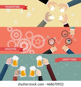 Process of business teamwork. Business concept