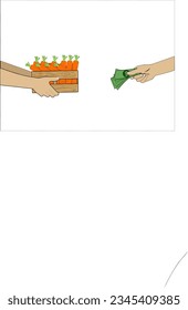 process of buying and selling carrots