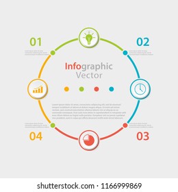 Process chart. Abstract elements of graph, diagram with steps, options, parts or processes. Business data visualization. Vector business template for presentation. Creative concept for infographic.