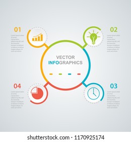 Process chart. Abstract elements of graph, diagram with steps, options, parts or processes. Business data visualization. Vector business template for presentation. Creative concept for infographic