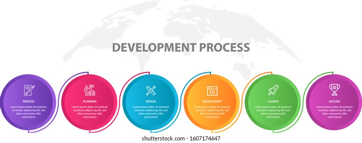 Process chart. Abstract elements of graph. Infographics for business concept. Vector business template for presentation. parts or processes.Different infographic elements 