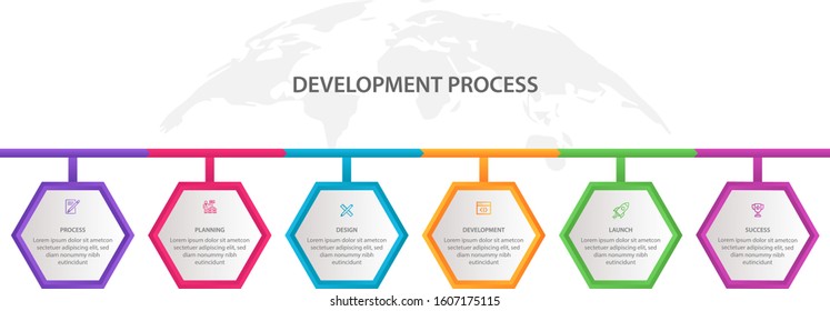 Process chart. Abstract elements of graph. Infographics for business concept. Vector business template for presentation. parts or processes.Different infographic elements 