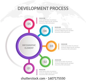 Process chart. Abstract elements of graph. Infographics for business concept. Vector business template for presentation. parts or processes.Different infographic elements 