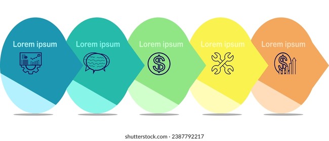 Process chart business data diagram with steps, options, parts or processes.Vector illustration.
