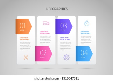 Process chart. Business data element of chart, graph, diagram with 4 steps, options, parts, processes. Infographics design vector and marketing icons. Process chart. Business data element of chart, graph, diagram with 4 steps, options, parts, processes. Infographics design vector and marketing icons.