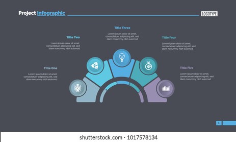 Process Chart with Five Elements Slide