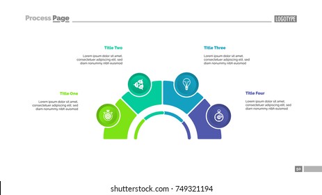 Process Chart with Four Elements Slide