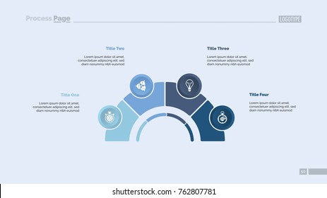 Process Chart with Four Elements Slide