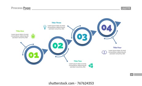 Process Chart with Four Steps Template
