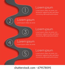 Process chart infographic template. Vector illustration