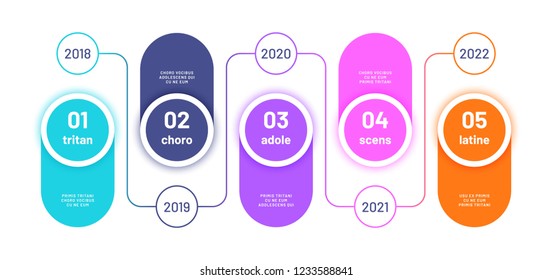 Process chart. Infographic timeline with 5 steps. Business five options process. Workflow vector diagram