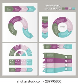 Process Chart Module. Infographic Set.