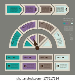Process chart module. Vector infographic design.
