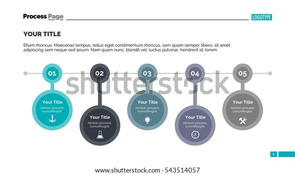 Process Chart Slide Template 1 Stock Vector (Royalty Free) 543514057 ...