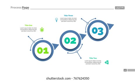 Process Chart with Three Steps Template