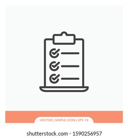 Process checklist Icon Vector Illustration