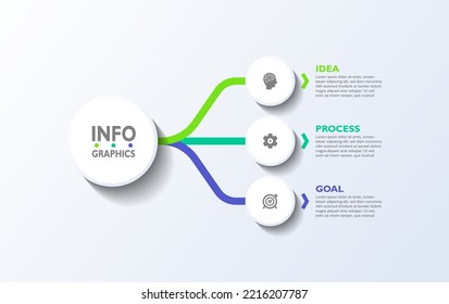 Process circle  business infographic design template