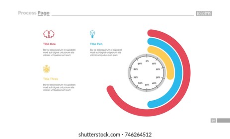 Process circle chart slide template