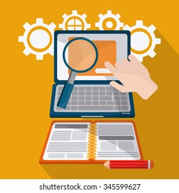 Process concept with business icons  design, vector illustration 10 eps graphic.
