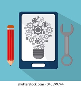 Process concept with business icons  design, vector illustration 10 eps graphic.