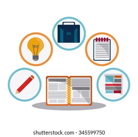 Process concept with business icons  design, vector illustration 10 eps graphic.