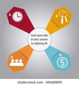 Process concept with business icons  design, vector illustration 10 eps graphic.