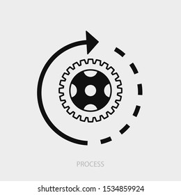 Process concept icon. New trendy process vector illustration symbol.