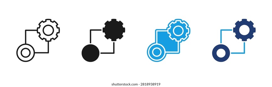 Process Control icon multiple style collection