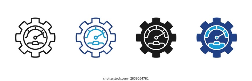 Process Control Web icon with multiple style collection