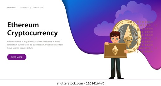 Process of crypto currency mining flat poster