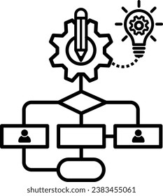 process design icon business process management design vector bpm design symbol